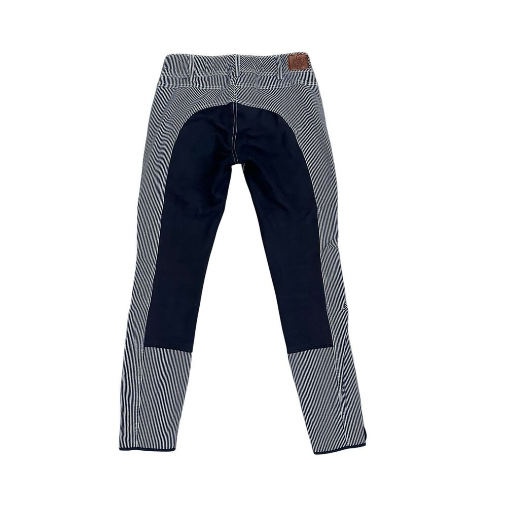 Goode Rider Full Seat Equestrian Riding Breeches Women’s 30L Blue Stripes 30x29 - Picture 8 of 10